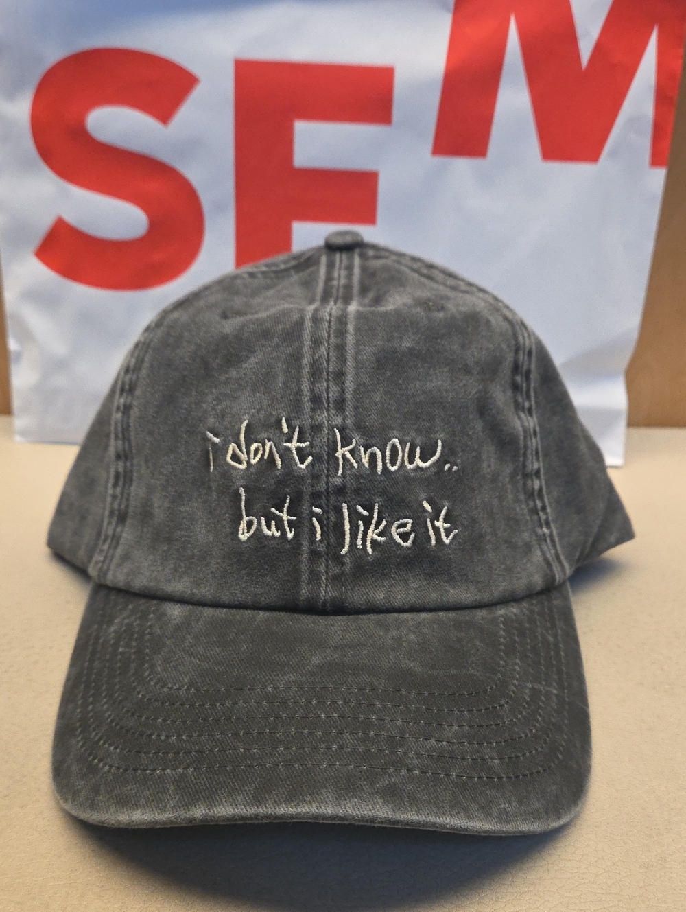 RM x SFMOMA-Casual Embroidered Baseball Cap - Gray